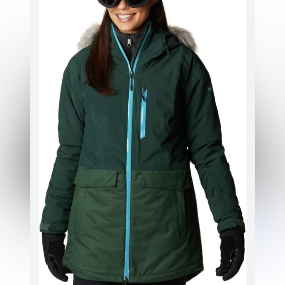 Columbia S green Mount Bindo insulated ski fitted winter jacket - Picture 1 of 14